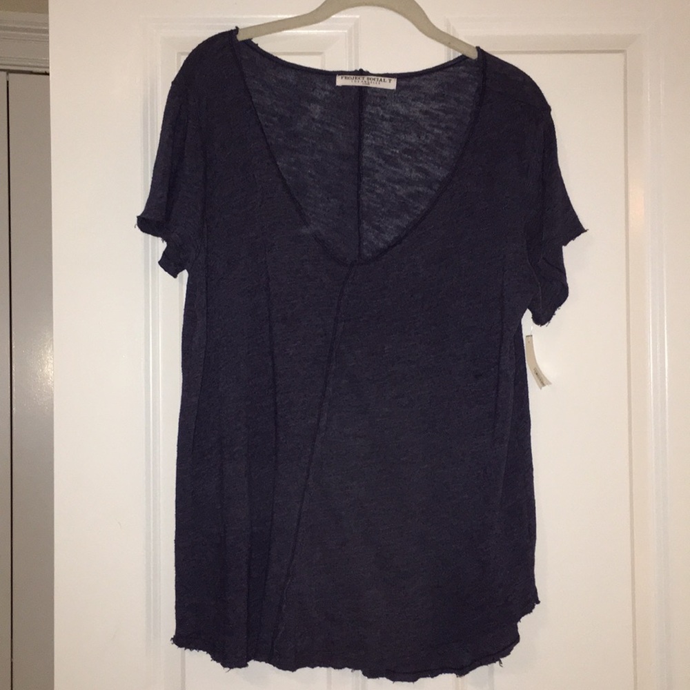 Navy V-neck tee new with tags!
